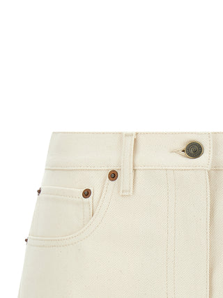 Beige Cotton Bermuda Shorts