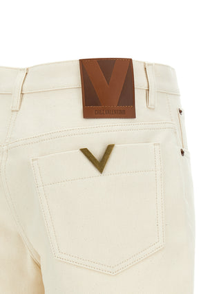 Beige Cotton Bermuda Shorts