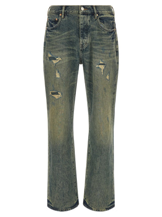 Blue Cotton Bootcut Jeans