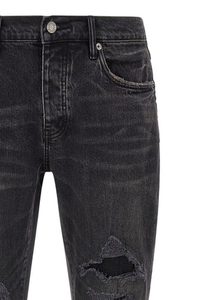Black Cotton Flared Jeans