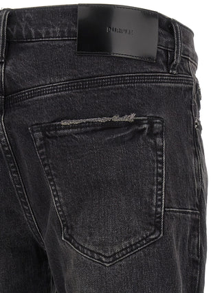Black Cotton Flared Jeans