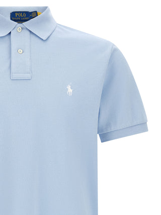 Blue Cotton Polo Shirt