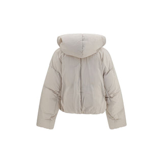 Gray Polyamide Full-Length Jacket