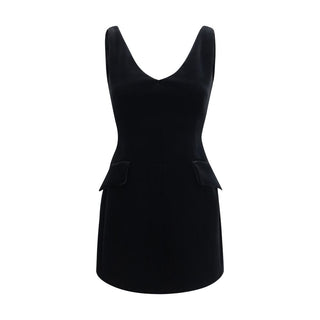 Black Polyester Casual Dress