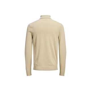 Beige Cotton Turtleneck