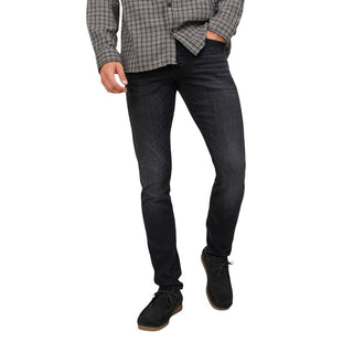 Black Cotton Skinny Jeans