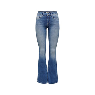 Blue Cotton Bootcut Jeans