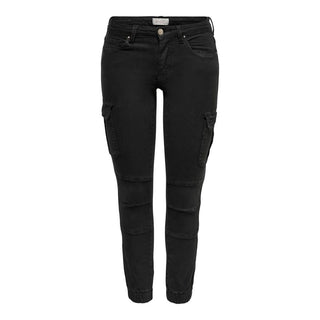 Black Cotton Cargo Pants