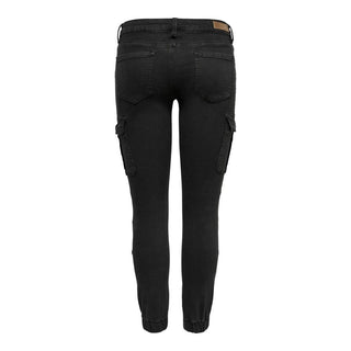 Black Cotton Cargo Pants