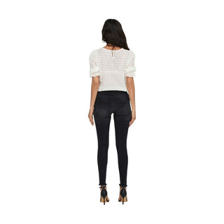 Black Cotton Skinny Jeans