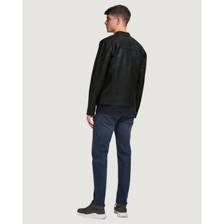 Black Polyamide Leather Jacket