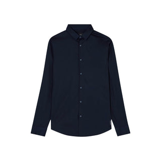 Blue Cotton Dress Shirt