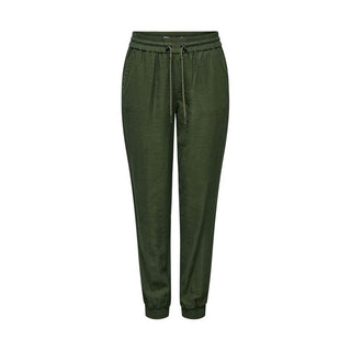 Green Viscose Casual Pants