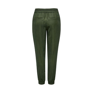Green Viscose Casual Pants