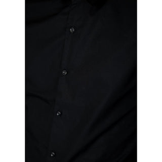 Black Cotton Dress Shirt