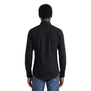 Black Cotton Dress Shirt