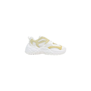 White Polyester Chunky Sneakers