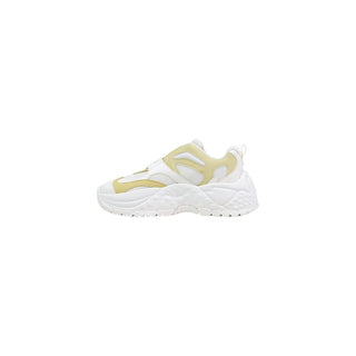 White Polyester Chunky Sneakers