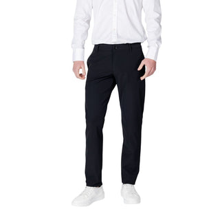 Black Cotton Casual Pants