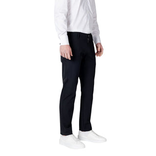 Black Cotton Casual Pants