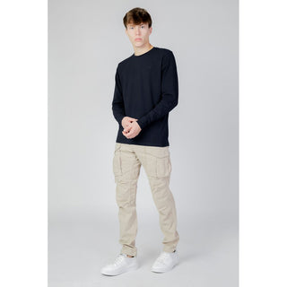 Beige Cotton Cargo Pants