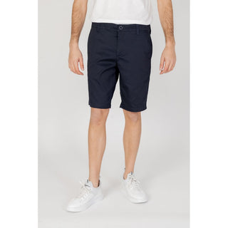 Blue Cotton Bermuda Shorts
