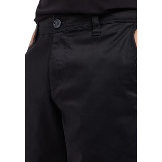 Black Cotton Bermuda Shorts