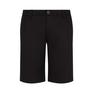 Black Cotton Bermuda Shorts