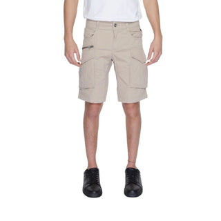 Beige Cotton Bermuda Shorts