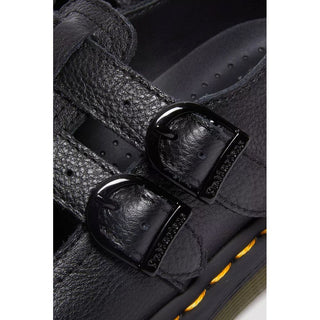 Black Leather Platform Pumps
