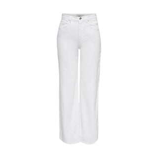 White Cotton Relaxed Fit Jeans