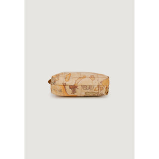 Beige Polyester Clutch Bag