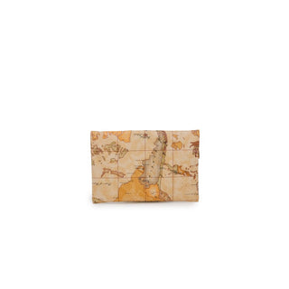 Beige Polyester Clutch Bag