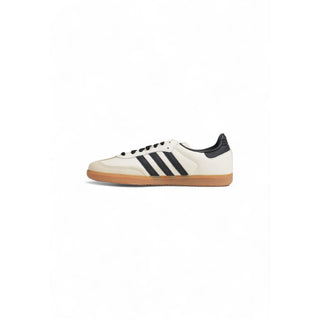 Beige Leather Athletic Sneakers