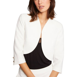 White Polyester Sleeveless Jacket