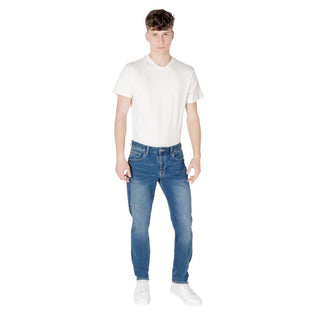 Blue Cotton Skinny Jeans