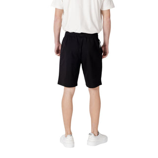 Black Cotton Bermuda Shorts