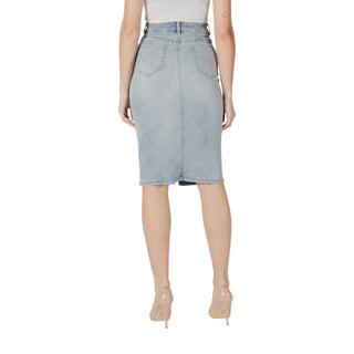 Blue Cotton Long Skirt