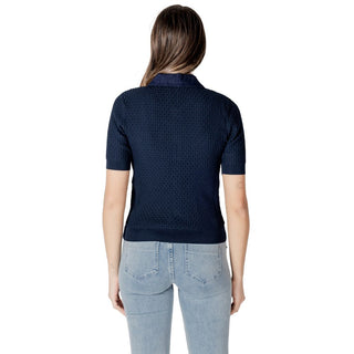 Blue Polyester Shortsleeve Shirt