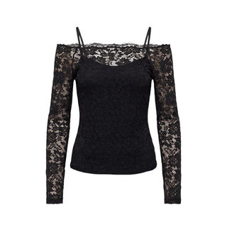 Black Polyamide Long Sleeve T-Shirt