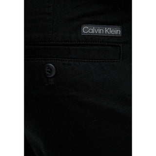 Black Cotton Casual Pants