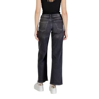 Black Cotton Bootcut Jeans