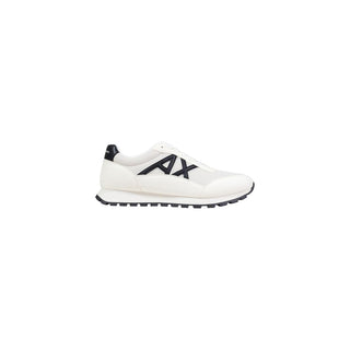 Black And White Polyester Athletic Sneakers