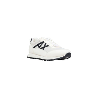 Black And White Polyester Athletic Sneakers