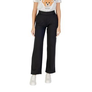 Black Viscose Casual Pants