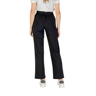Black Viscose Casual Pants