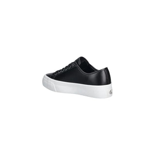 Black Leather Low Top Sneakers