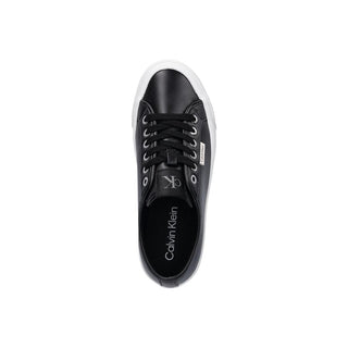Black Leather Low Top Sneakers