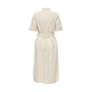 Beige Cotton Long Dress