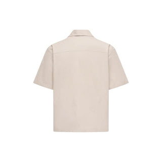 Beige Cotton Shortsleeve Shirt